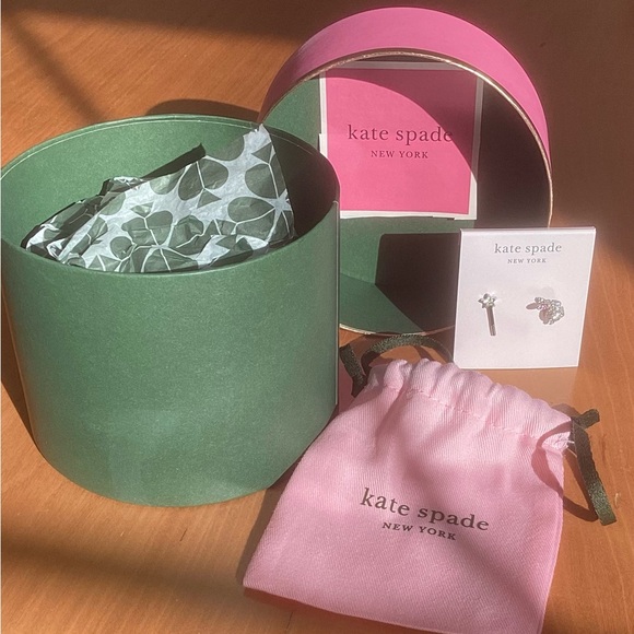 NWT kate spade Starring Bunny & Magic Wand Crystal Earrings with Gift Packaging - Picture 2 of 12